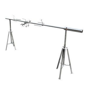 Barbecue à charbon de bois en acier inoxydable pour l'extérieur, moteur électrique rechargeable, <span class=keywords><strong>grill</strong></span> à rôtir à la broche de camping pour agneau - Product Image 1