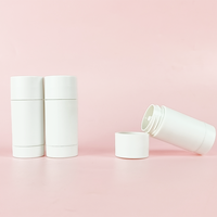 Tube de déodorant blanc mat en ABS de 15 ml pour crème pour le visage et sérum pour la peau, emballage cosmétique recyclable à visser