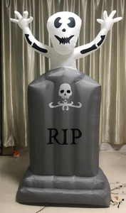 Décoration <span class=keywords><strong>de</strong></span> jardin gonflable animée pour Halloween : Tombe, citrouille et fantôme en PVC/caoutchouc <span class=keywords><strong>de</strong></span> 2,4 m avec impression en typographie - Product Image 3