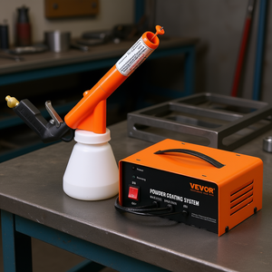 Système de peinture en poudre Vevor 50KV, kit de pistolet de pulvérisation manuel pour acier, métal, usage domestique, bricolage, usage commercial - Product Image 2