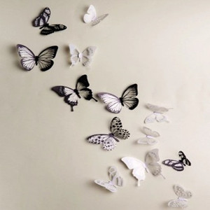 Autocollants muraux 3D en forme de papillon, PVC, décoration d'intérieur, motif irrégulier, design contemporain - Product Image 2