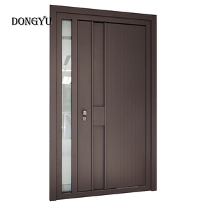 <span class=keywords><strong>Porte</strong></span> <span class=keywords><strong>d</strong></span>'<span class=keywords><strong>entrée</strong></span> battante minimaliste en aluminium moulé haute sécurité <span class=keywords><strong>avec</strong></span> panneau latéral en verre <span class=keywords><strong>fixe</strong></span>, conception antivol pour portes <span class=keywords><strong>d</strong></span>'appartement. - Product Image 1