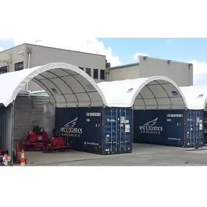 Новое поступление, промышленный контейнер для хранения, крыша с УФ-защитой, водонепроницаемая стальная рама, купольная палатка для транспортировки контейнера