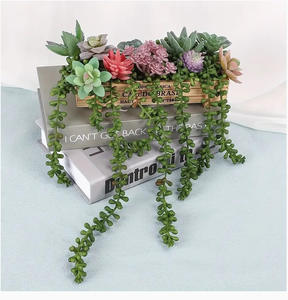 نباتات خضراء صناعية دموع محبي ديكور المنزل حبات بودا محاكاة النباتات الخضراء السقوف المعلقة الكروم البلاستيكية - Product Image 5