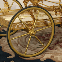 Bijouterie Médiéval Français Vintage Palais Royal Hôtel Chariot Restaurant Famille Or Antique Laiton Chariot Bronze Salle À Manger Chariot