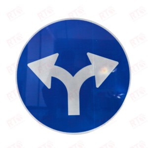 Tráfico reflectante calle seguridad vial giro derecho giro izquierdo aluminio pegatina señal con tablero lámina reflectante - Product Image 1