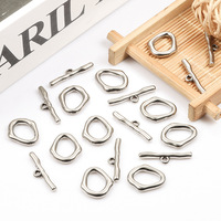 Connecteurs de bijoux en acier inoxydable anti-ternissement OT PVD plaqué or 18 carats, fermoirs à bascule irréguliers pour la fabrication de bijoux