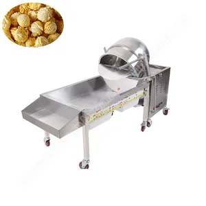 Popcornmachine Met Kar Coating Machine Ketel Maïs Popcorn Machine Goedkope Gas Popcorn Maker