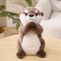 Peluches réalistes et adorables de loutre et de raton laveur, jouets en peluche doux, poupées apaisantes pour enfants, cadeaux d'anniversaire pour enfants