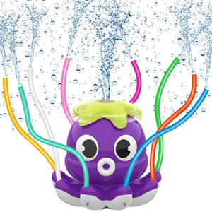 Vente en gros usine 2024 : Jouets d'arrosage d'extérieur pour enfants, pulvérisateur d'eau automatique rotatif en plastique en forme de pieuvre de dessin animé pour l'été - Product Image 1