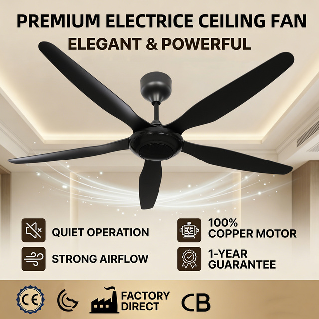 Ultra Quiet DC Ceiling Fan Energy Saving Multiple Speeds to Malaysia Market