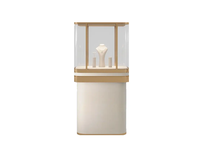 Vitrine de présentation de bijoux de luxe à prix d'usine avec éclairage LED, en acier inoxydable, taille et couleur personnalisables pour les magasins de détail