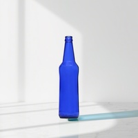 Bouteilles en verre de luxe LANDY de 500 ml à base épaisse, sérigraphiées avec logo personnalisé, pour spiritueux, vodka, tequila, avec bouchon couronne - Vente en gros