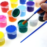 BECOL – Kit de peinture acrylique 12 couleurs de haute qualité, écologique et non toxique, 10 ml, avec pinceaux pour artistes