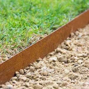 Bordure de jardin en acier corten rouillé de 2,4 m, ornement de mur de soutènement paysager - Product Image 5