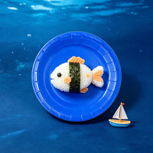 Piatti di carta blu navy Party Love da 17 cm, set di stoviglie rotonde monouso ecologiche per feste, matrimoni ed eventi - Product Image 6