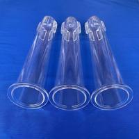 Tube double en verre de quartz de qualité alimentaire, tube transparent en silice fondue, non toxique, sur mesure pour la restauration, le laboratoire, la soudure et la découpe, 1,0 mm