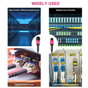 Échantillon Gratuit Câble de Brassage <span class=keywords><strong>Fibre</strong></span> <span class=keywords><strong>Optique</strong></span> MPO/MTP vers MPO 12 Fibres Femelle OM3 Multimode Type B Polaire Aqua pour Transcepteurs QSFP+ - Product Image 5