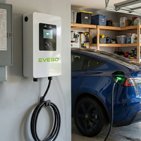 EVEGO Cargador Rápido y Confiable de Nivel 2, 240V, Compatibilidad Universal con Red Eléctrica N.A. Estación de Carga Rápida para Vehículos Eléctricos de 14kW CC, Certificada por ETL, para el Mercado Estadounidense