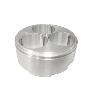 CNC Machined Aluminum Multi Cavity Round Housing, Custom Multi Hole Circular Mechanical Shell Components - Product Image 3