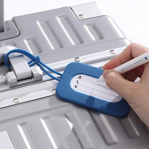 Reisekoffer Tasche Etiketten Identifier Name Adresse Datenschutz abdeckung Silikon Gepäck anhänger mit ID-Karten halter Design - Product Image 5