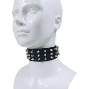 Adjustable Black Leather Spiked Choker Gothic Punk Style <strong>BDSM</strong> <strong>Collar</strong> for Men Women Cosplay <strong>Pet</strong> Play Accessories Bondage Gear - Product Image 3