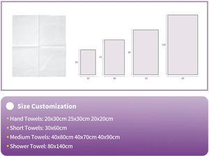ผ้าเช็ดตัวย่อยสลายได้สำหรับการเดินทาง วัสดุเนื้อนุ่ม หนา เป็นมิตรกับสิ่งแวดล้อม สำหรับการเดินทาง โรงแรม ร้านเสริมสวย ขายส่งสินค้าภายใต้แบรนด์ของลูกค้า (OEM) - Product Image 3