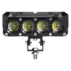 Projecteurs de Moto à Quatre Lentilles, Lumière Blanche et Jaune, avec Ventilateur pour Voiture, Camion, Véhicules Électriques - Product Image 1