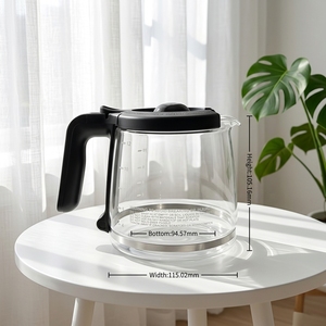 <span class=keywords><strong>Cafetera</strong></span> de Vidrio de Borosilicato Transparente y Ecológica de Fábrica para <span class=keywords><strong>Cafetera</strong></span> Mr. Coffee <span class=keywords><strong>Oster</strong></span>, Repuesto para <span class=keywords><strong>Cafetera</strong></span> de Goteo de 12 Tazas - Product Image 2