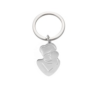 Porte-clés Famille Nouveau-né Bébé Mère et Enfant, Chaîne de Clés de Voiture en Acier Inoxydable, Accessoire de Bijouterie, Cadeau Fête des Mères pour Épouse Maman