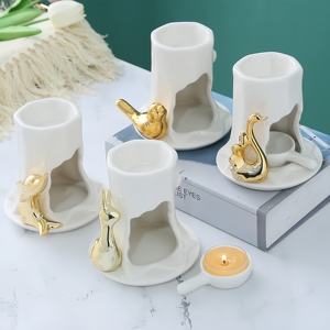 Nouveau design de chauffe-bougies en céramique brûleur de poêle <span class=keywords><strong>à</strong></span> arôme parfumé diffuseur de cire d'huile parfumée pour application de salon vente d'usine - Product Image 1