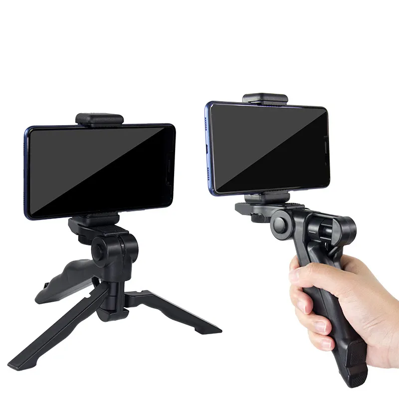 Portable Folding Mini Tripod Stand for Selfie Stick Adjustable Webcam Stand Desktop Stabilizer Mini Camera Tripod