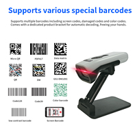 Escáner de Código de Barras Portátil Mini H-1801Z, Inalámbrico 2.4G para USB, Lector de Códigos 1D, 2D, QR, Data Matrix, PDF417, en Stock