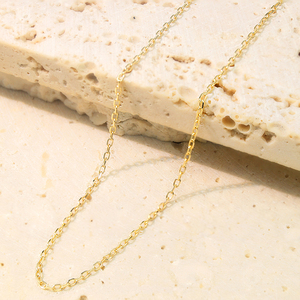 Chaîne <span class=keywords><strong>en</strong></span> or massif 9 carats étanche de 0,95 mm, vendue au mètre, pour <span class=keywords><strong>bracelet</strong></span> et bijoux pour femme - Product Image 3