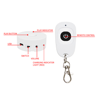 Módulo de Sonido Musical con Control Remoto Descargable, Batería de Litio Recargable por USB de 16 MB, Caja Grabadora de Voz para Peluches