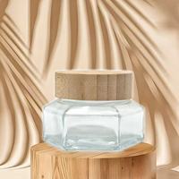 Pot en verre transparent hexagonal de 10g 20g pour crème pour les yeux Tiger Balm