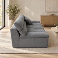 QINUO Vakuumverpacktes Rechteckiges Modulares Sofa mit Schwammfüllung Lineares Design Stoffmaterial Modulares Sofa