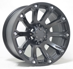 Rueda cóncava con abalorios, llanta negra mate, tamaño 17x9, llanas 17, 6x1397, adecuada para <span class=keywords><strong>llantas</strong></span> deportivas 4x4, ruedas todoterreno - Product Image 1
