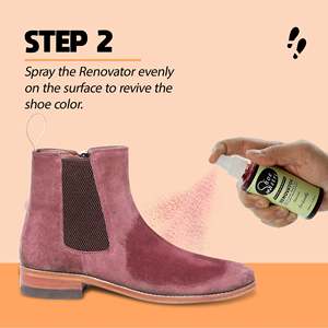 Spray Rénovateur pour Chaussures en Daim Marron Mistri avec 2 Lingettes Nettoyantes pour Chaussures – Restaure la Couleur des Daim et Nubuck Décolorés, Nettoie en Profondeur - Product Image 4