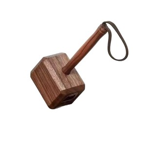 Wooden Hammer Bottle Opener Thor Style With Leather Strap Handcrafted <b>Beer</b> Opener For Home Bar Use - Product Image 1