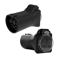Adaptor Pengisi Daya Kendaraan ke Peralatan (V2L) E-mingze GBT Standar Eropa Schuko Tipe 2, Adaptor Pengisian Daya EV Portabel untuk BYD Tesla