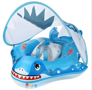 Gratis zwemband voor baby's met zonnekap, opblaasbare babyzwemband, veiligheidsspeelgoed voor in het water, zwemtrainer - Product Image 1