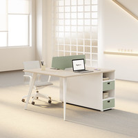 Poste de travail simple et minimaliste en bois moderne pour employés, cloison de bureau pour 2/4/6 personnes, ensemble de bureaux et chaises multi-personnes