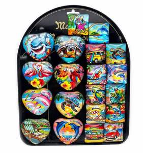 Artículos de Decoración para el Hogar, Imán para Refrigerador, Recuerdo Turístico de las Bahamas, Regalos Personalizados, Forma de Corazón, Ecológico, de Vidrio - Product Image 1