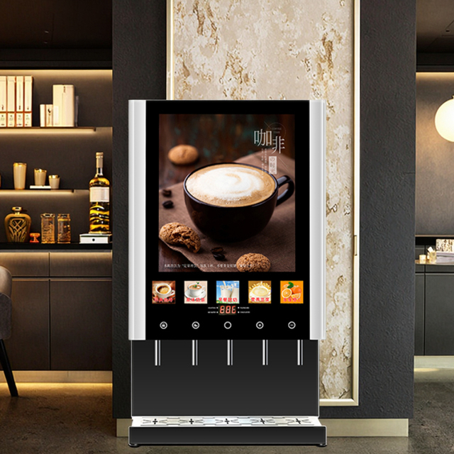 Commercial Use Hot and Cold Drinks Compressor Cooling System Electronic Vending Coffee Machine