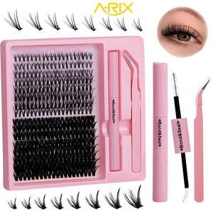 A-RIX 80/100P Pestañas Postizas Individuales de PBT con Unión Térmica, Kits de Extensión de Pestañas Reutilizables de Alta Calidad Profesional - Product Image 1