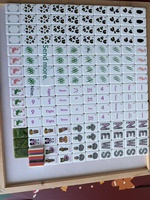 Jeu de Mahjong Créatif en Acrylique Effet Dessin Animé, Tuiles de Mahjong Faites à la Main, Boîte en Bois Motif Panda, Jouet de Divertissement pour Fêtes à Domicile