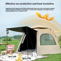 Tente d'extérieur hexagonale entièrement automatique, résistante aux UV, imperméable, à montage rapide, portable, pour le camping quatre saisons, directement de l'usine