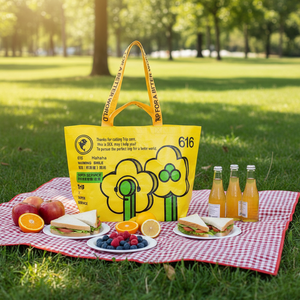 Recycled <strong>Bag</strong> pp Woven Tote Laminate Custom Reusable Plastic Shopping <strong>Bag</strong> with logo Polypropylene Tote Waterproof <strong>Grocery</strong> <strong>Bag</strong> - Product Image 2