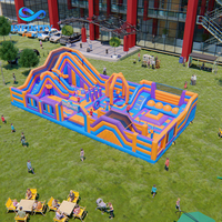 Parc à thème gonflable commercial, toboggans gonflables d'extérieur, château gonflable pour enfants, aire de jeux gonflable commerciale